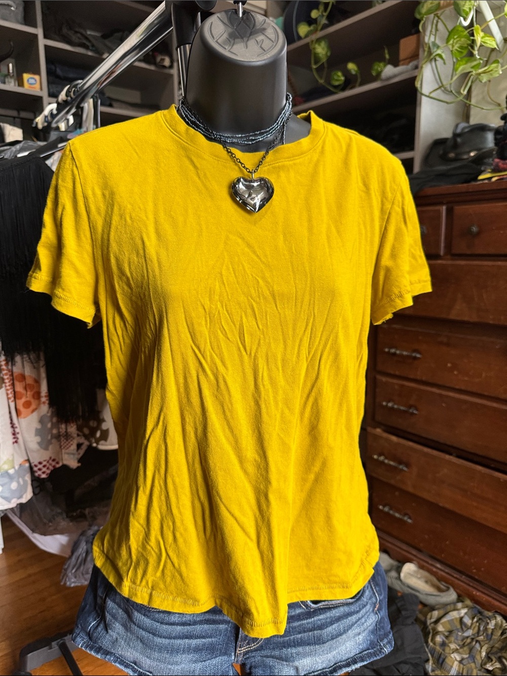 J Crew Classic Crewneck Chartreuse Women's Tee